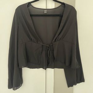 Never worn black tie blouse
